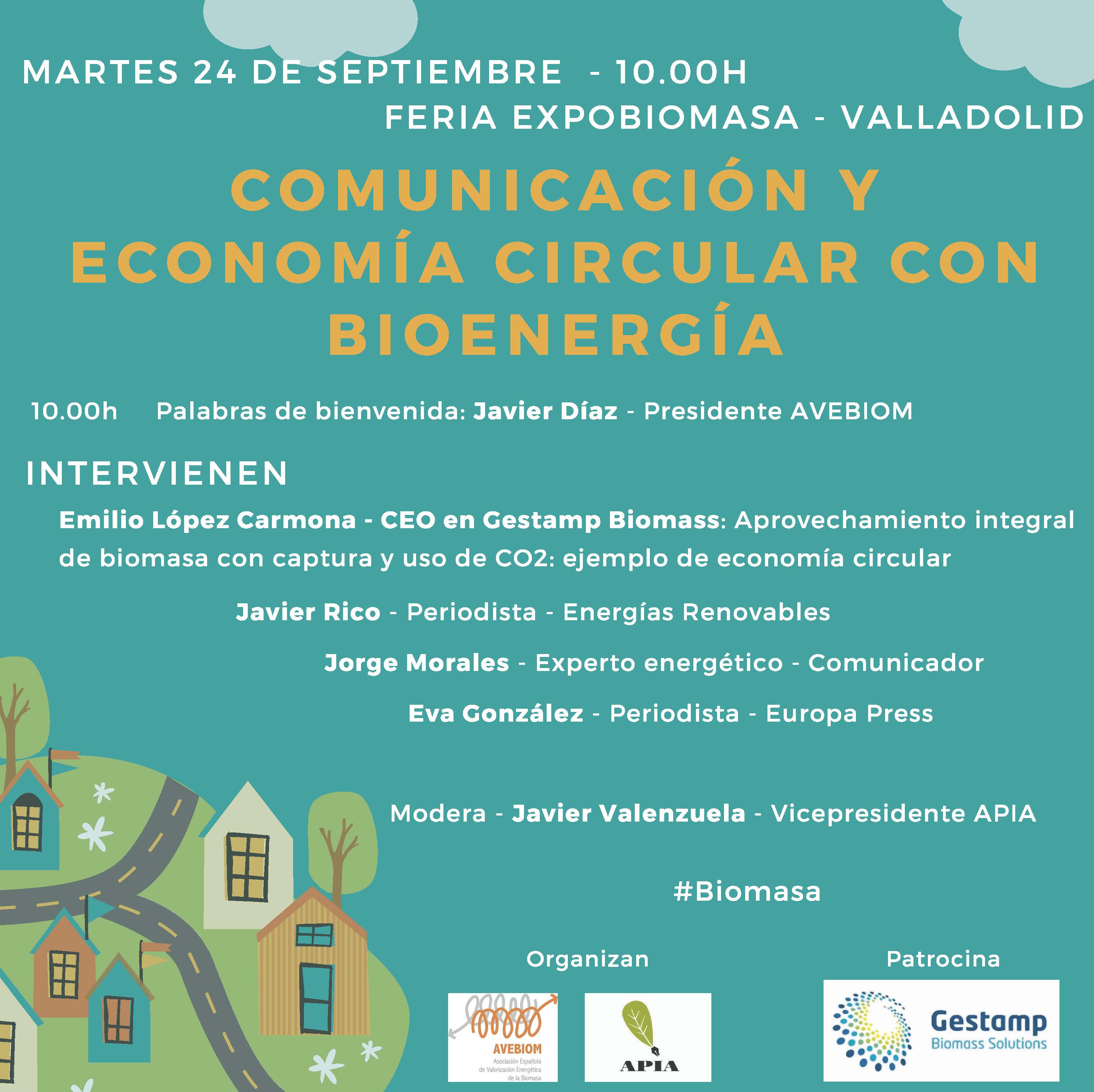 (Español) Comunicación y Economía Circular con Bioenergía (Feria Expobiomasa –  Valladolid – 24 septiembre, 10h)
