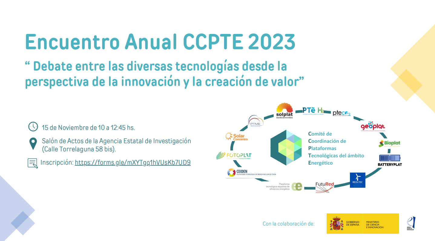 Encuentro anual del CCPTE: ‘Debate entre las diversas tecnologías desde la perspectiva de la innovación y la creación de valor’