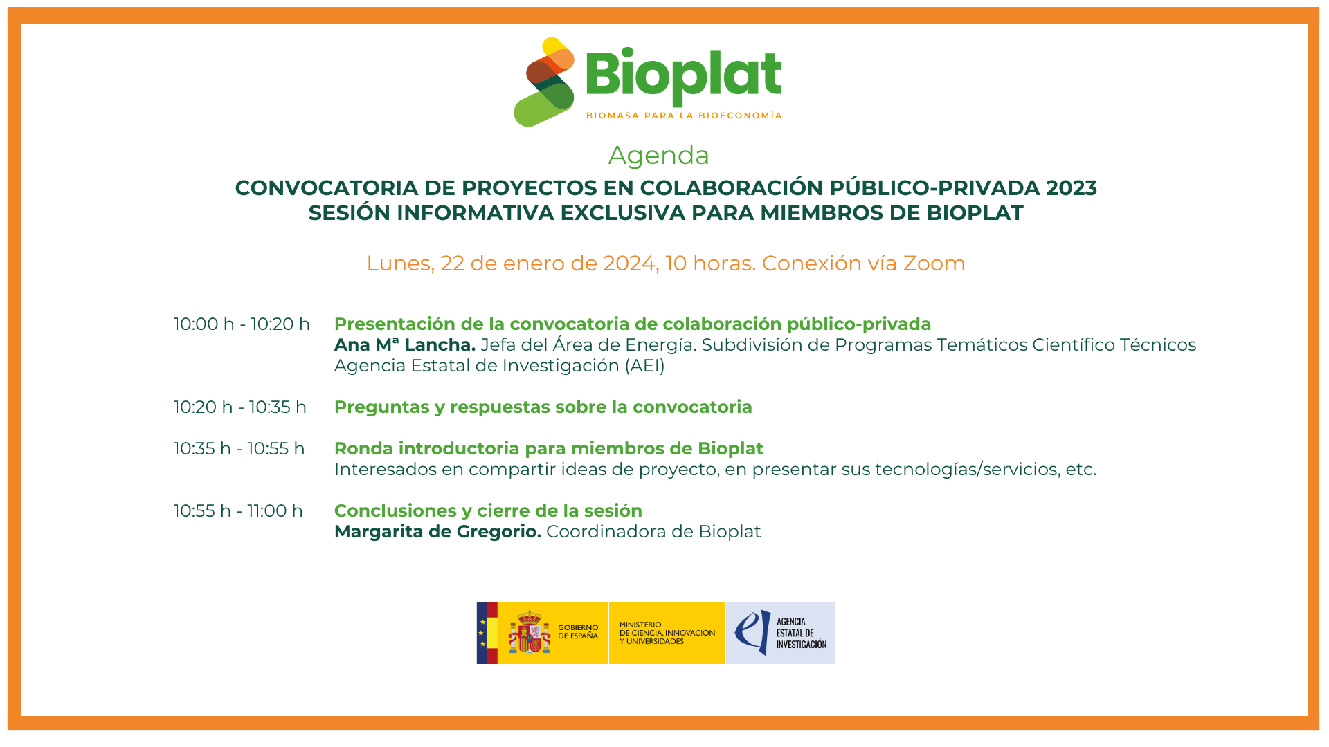 Webinar on the call for public-private collaboration projects 2023 (exclusive for Bioplat partners)