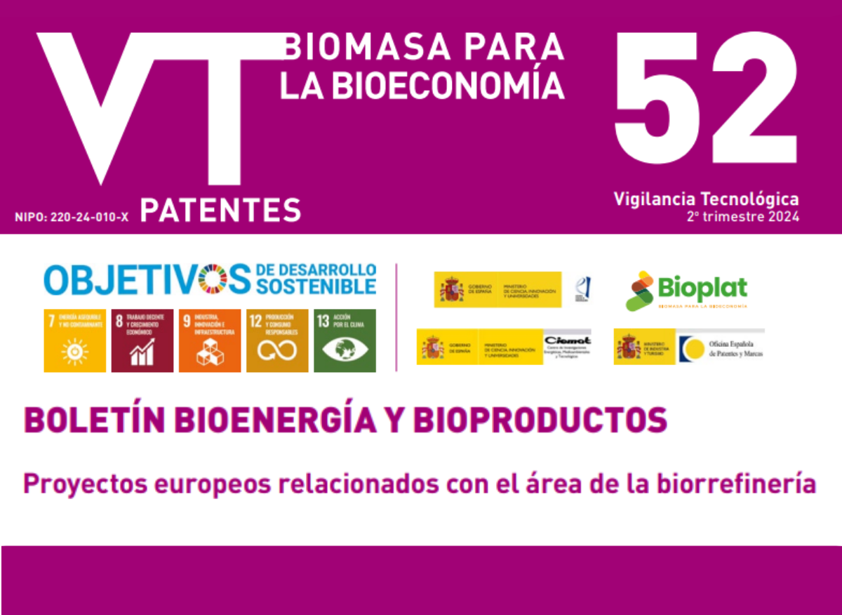 El Boletín de Vigilancia Tecnológica del sector de la Biomasa para la Bioeconomía del segundo trimestre ya está disponible