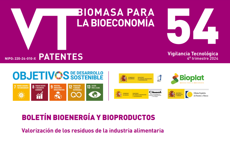 Ya está disponible el Boletín de Vigilancia Tecnológica del sector de la Biomasa para la Bioeconomía nº54 (Cuarto trimestre 2024)